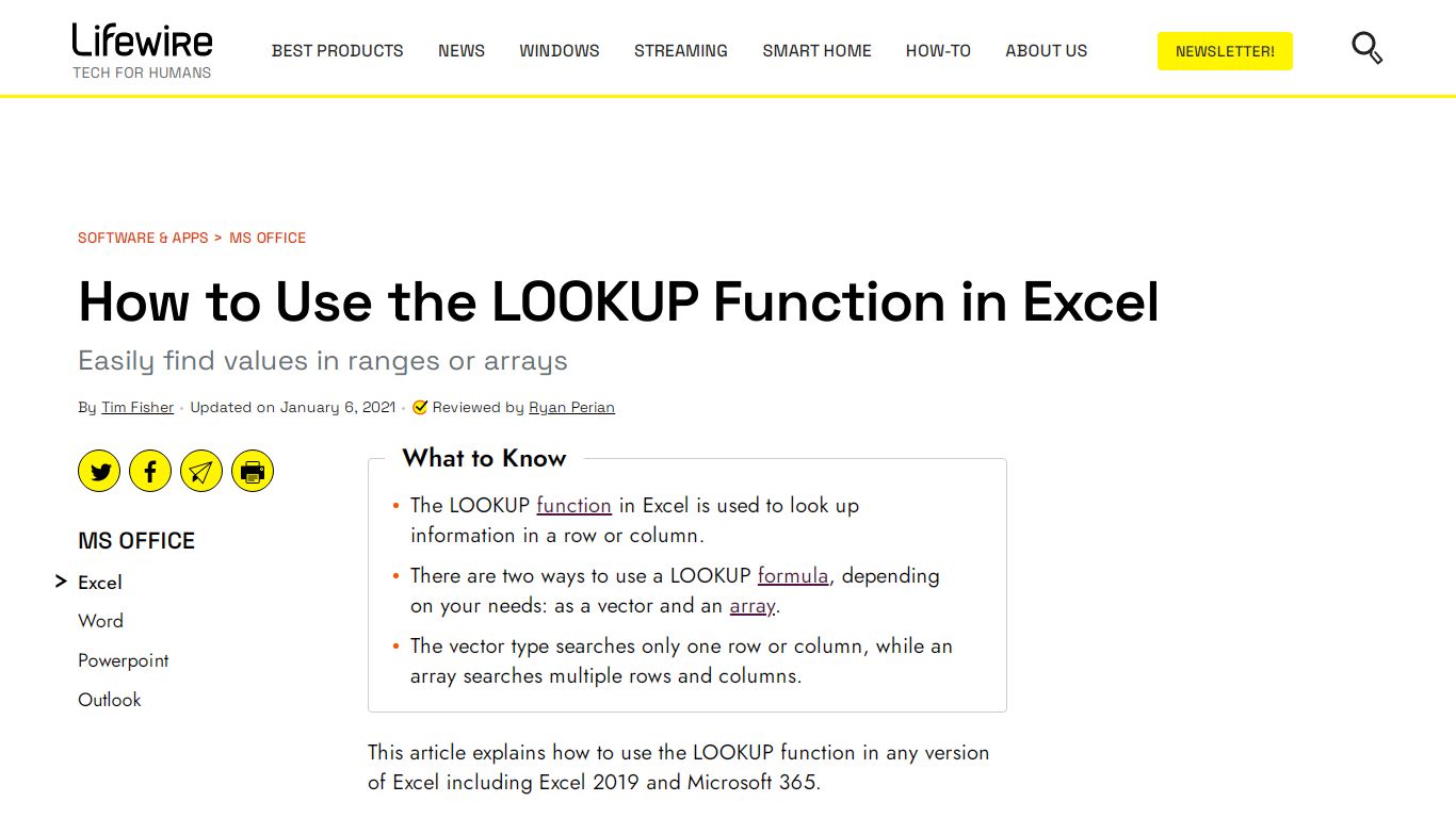 How to Use the LOOKUP Function in Excel - Lifewire